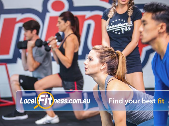 F45 Near Ashfield F45 provides circuit training in a team training atmosphere.