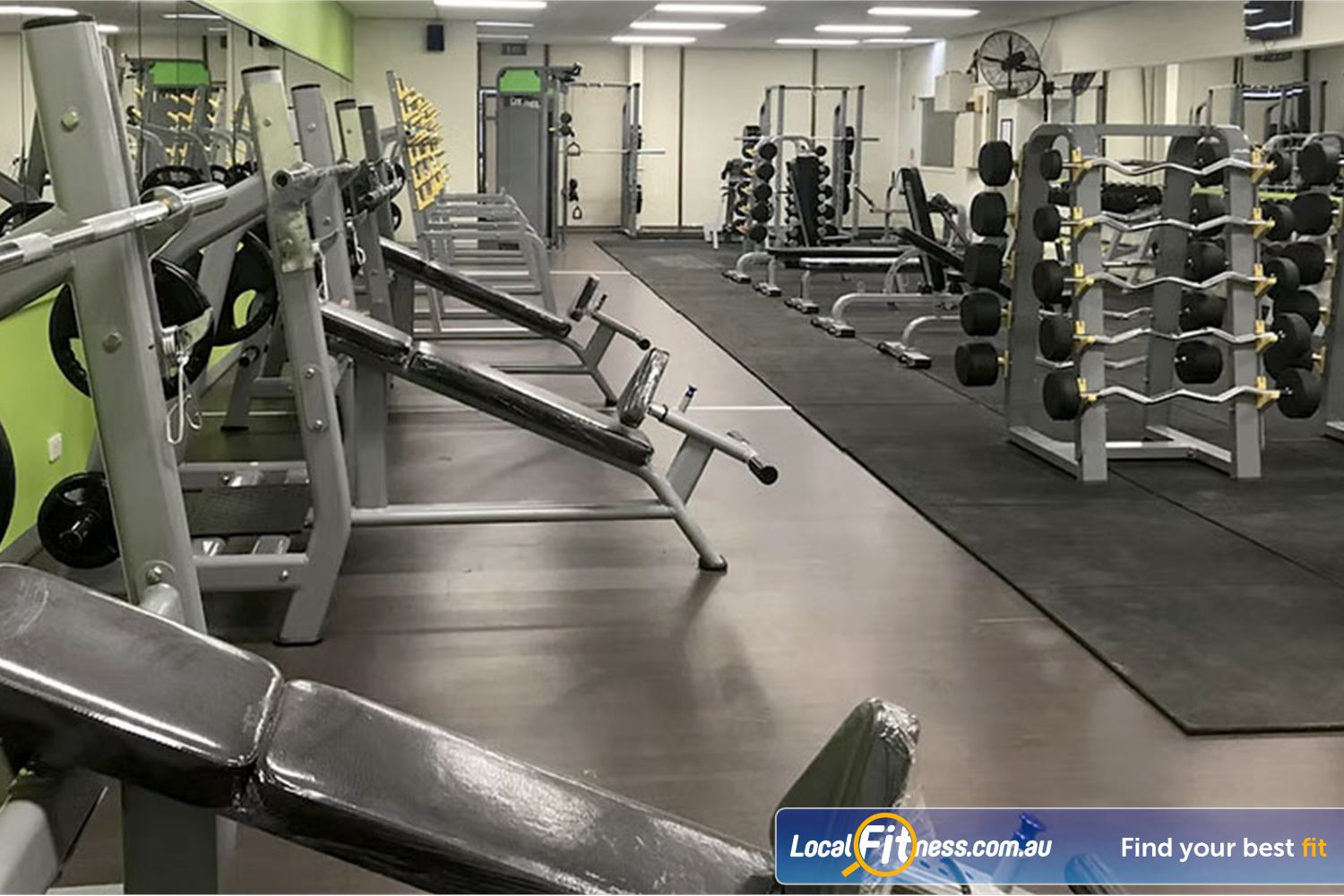 Fit Express 24/7 Near Kingsbury Multiple bench presses, barbells, squat racks, smith machine and more.