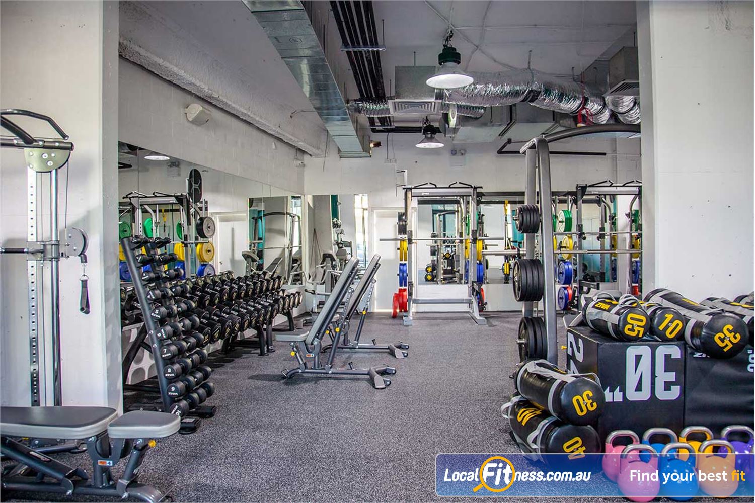 Rushcutters Health Rushcutters Bay Our Rushcutters Bay gym area is fully equipped for free-weight training.