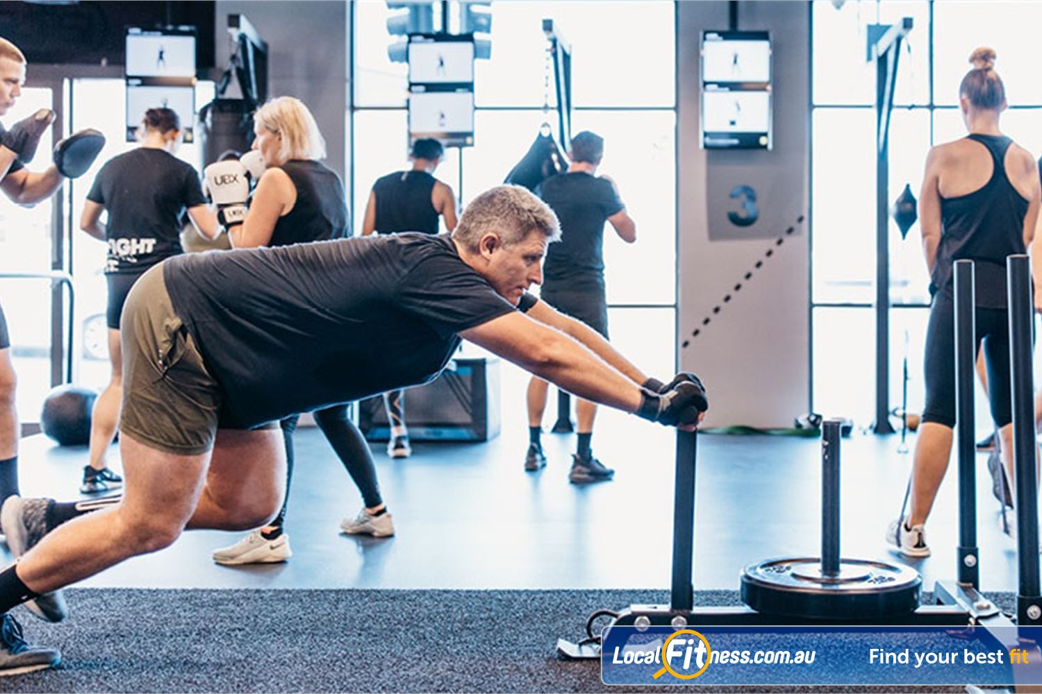 UBX Boxing + Strength Near Elwood Strength rounds = function and form at UBX Balaclava gym.