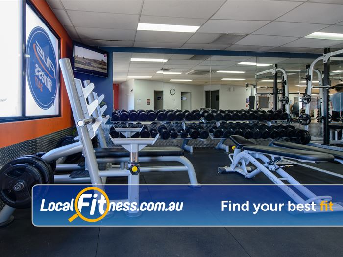 Plus Fitness 24/7 Thornleigh Full range of dumbbells, benches, half racks and more.
