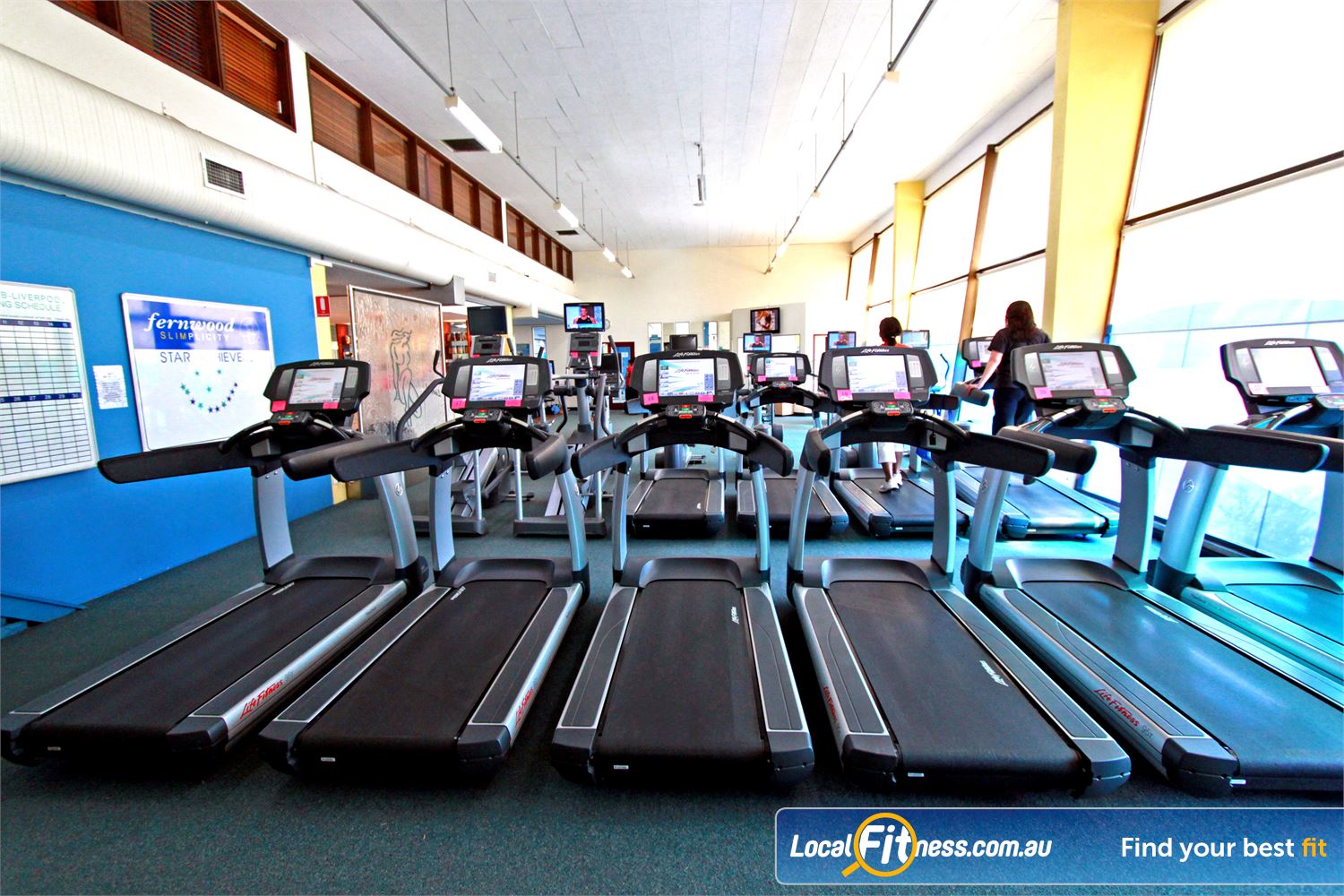Fernwood Fitness Near Lurnea Luxury training with personal entertainment units on our machine.