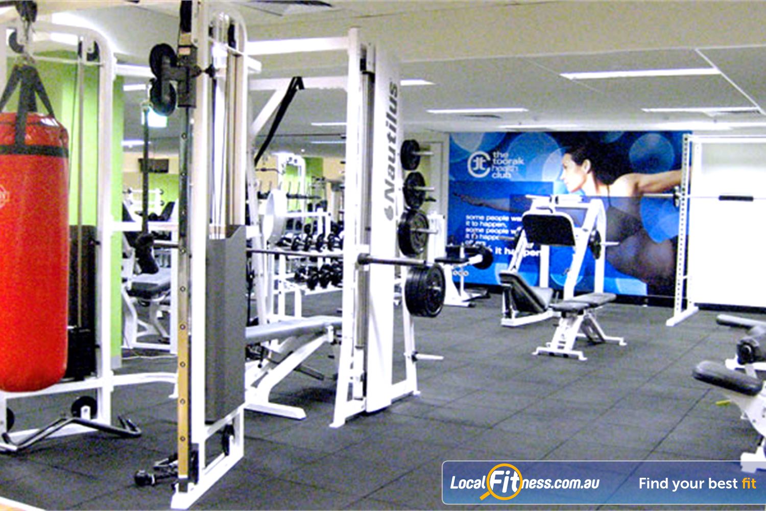 The Toorak Health Club Toorak The clean and open Toorak gym.