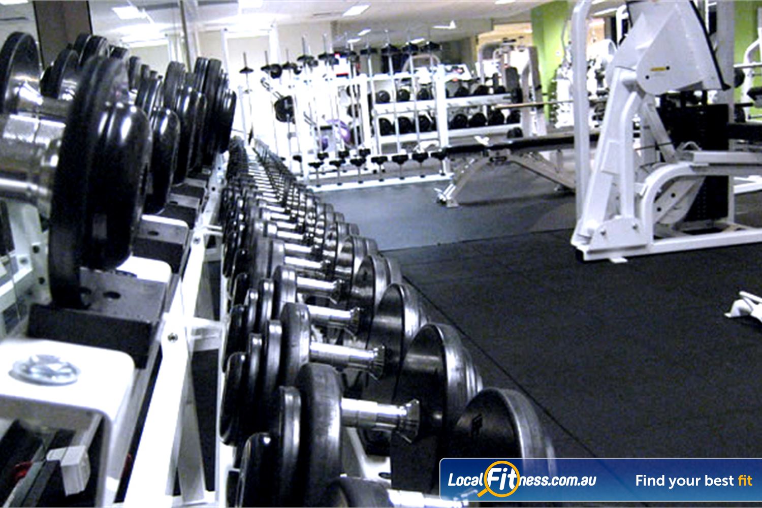 The Toorak Health Club Toorak Our free-weights area includes heavy duty equipment.