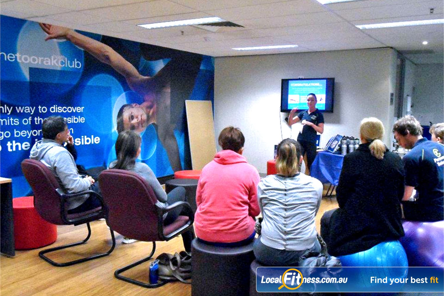 The Toorak Health Club Near Malvern North Get involved with our seminars on health and fitness.