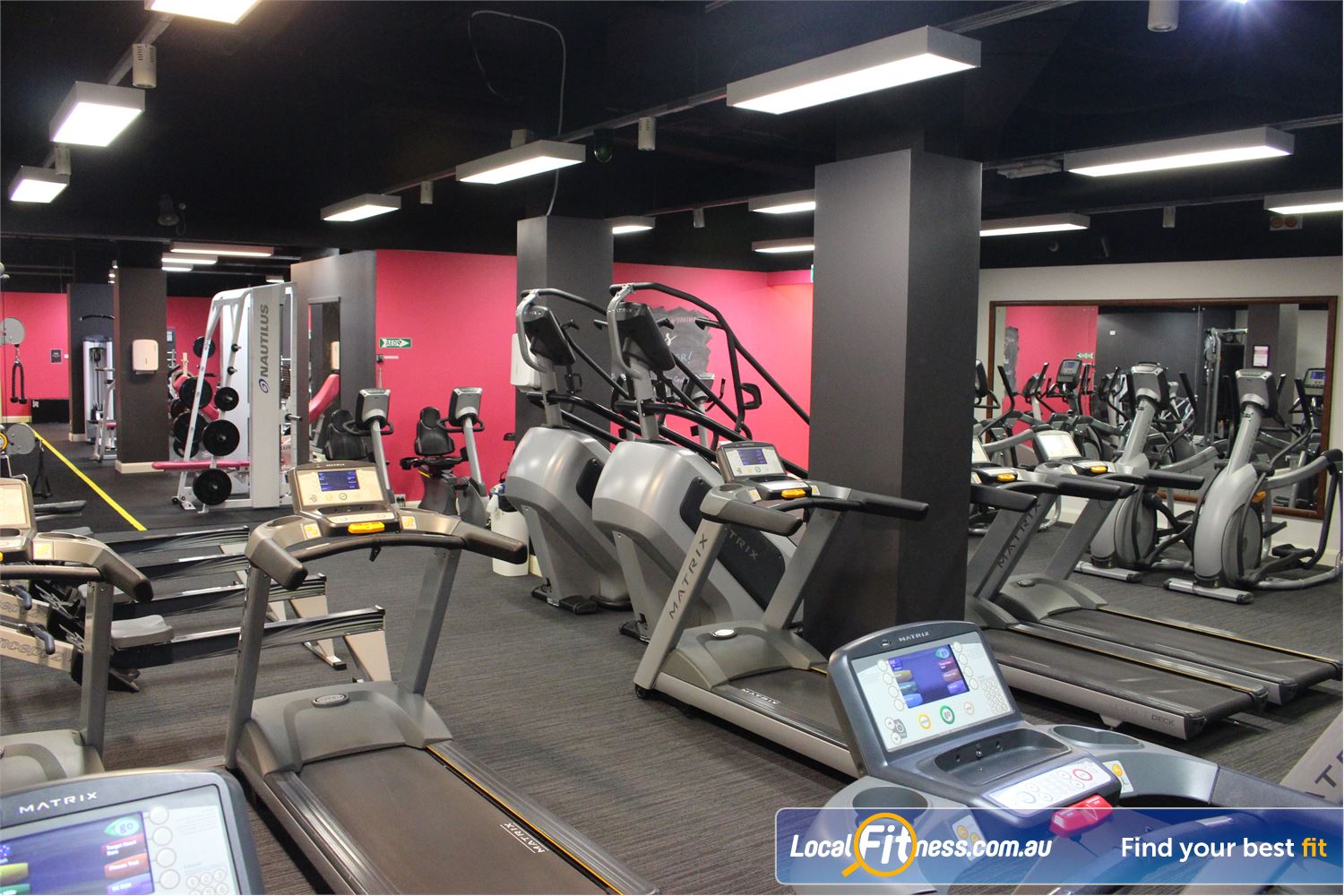 Fernwood Fitness Canberra City Near Capital Hill The spacious Canberra City gym floor.