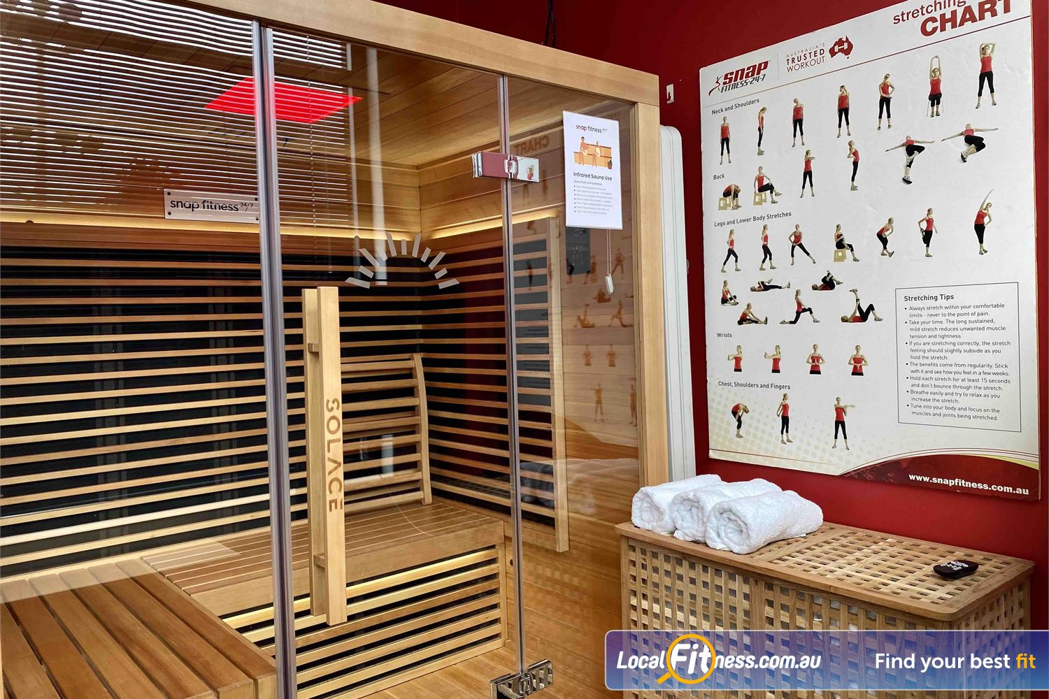 Snap Fitness Near Five Dock Detox your body with our infra-red sauna.