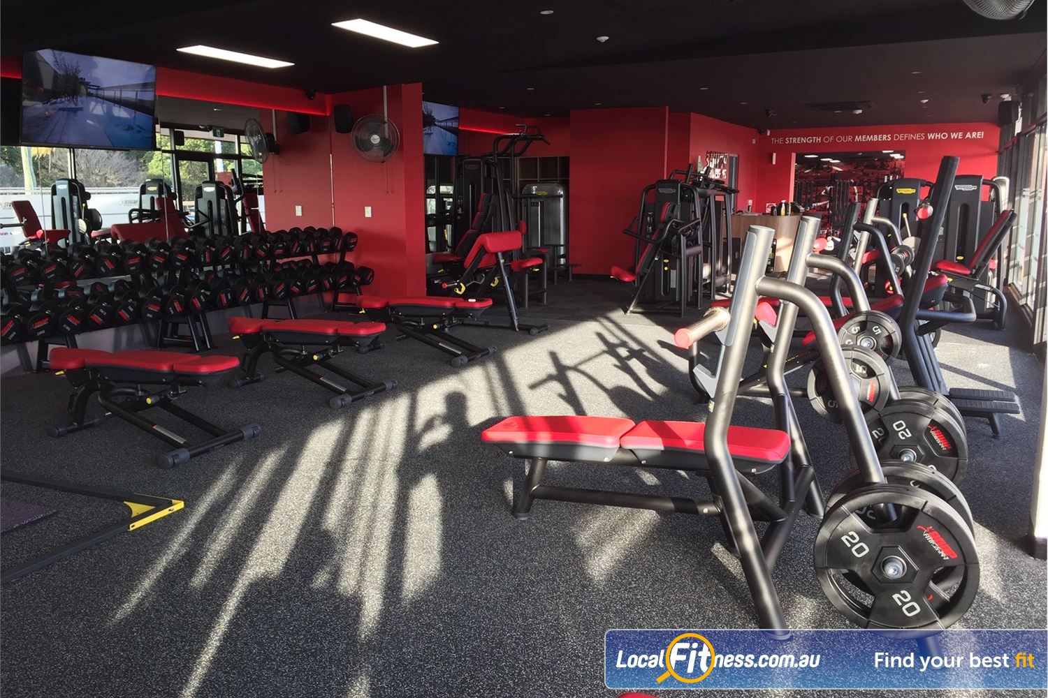 Snap Fitness Near Summer Hill 24/7 Haberfield gym access to our fully equipped free-weights area.