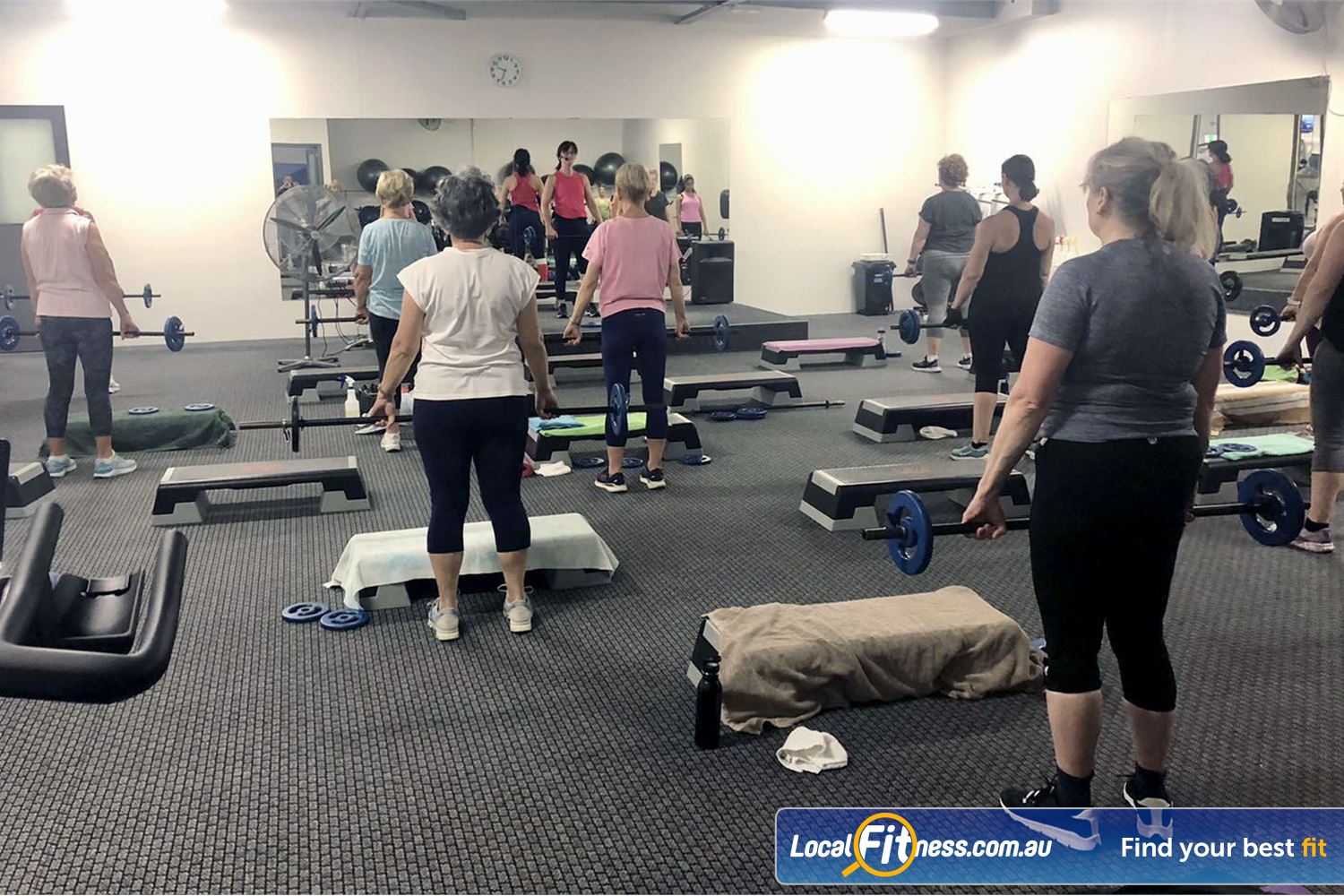 Fernwood Fitness Chermside Popular high energy classes inc. Step, HIIT, Fat Burner and more.
