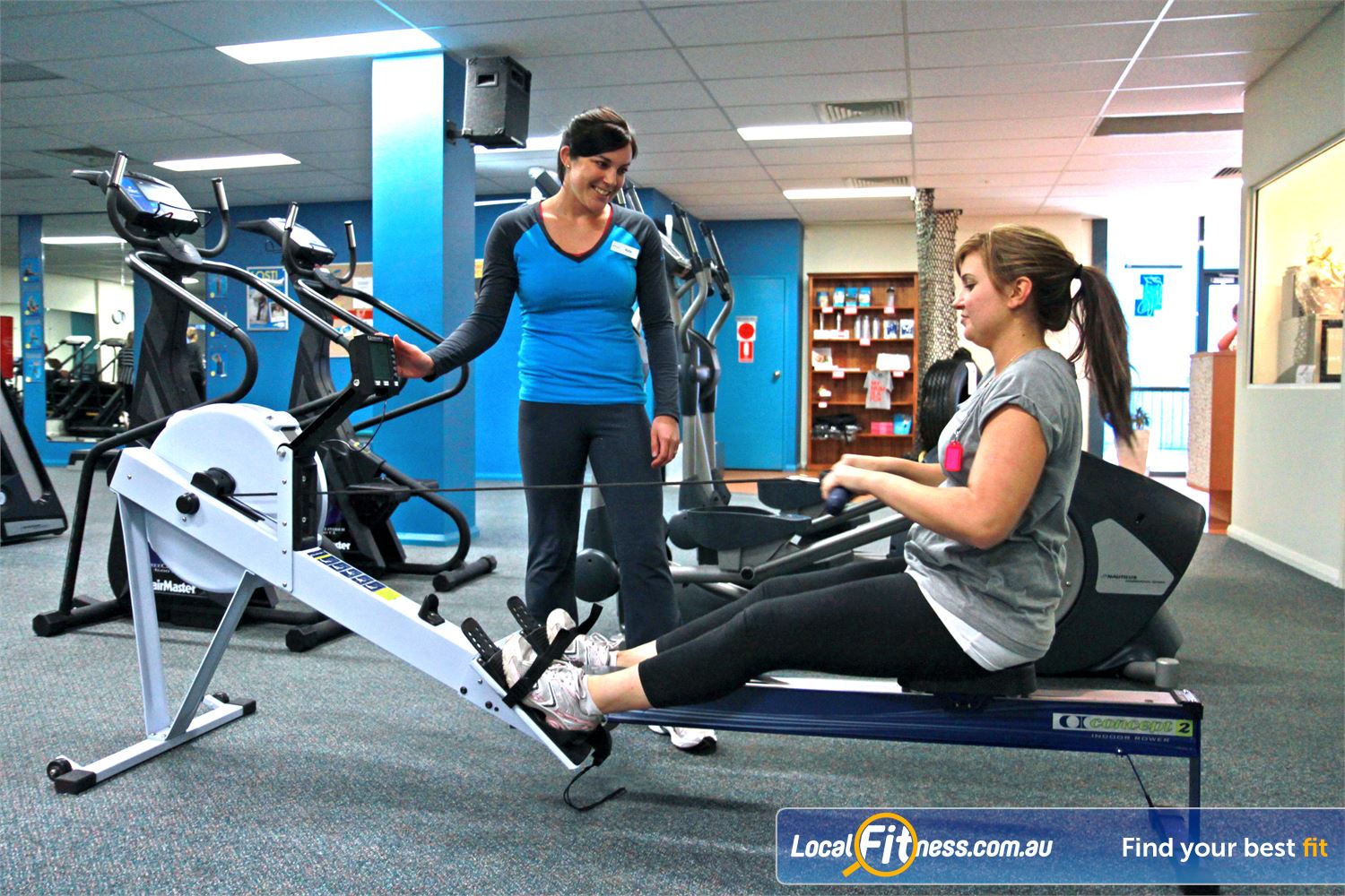 Fernwood Fitness Shellharbour At our Shellharbour gym, vary your cardio with indoor rowing.