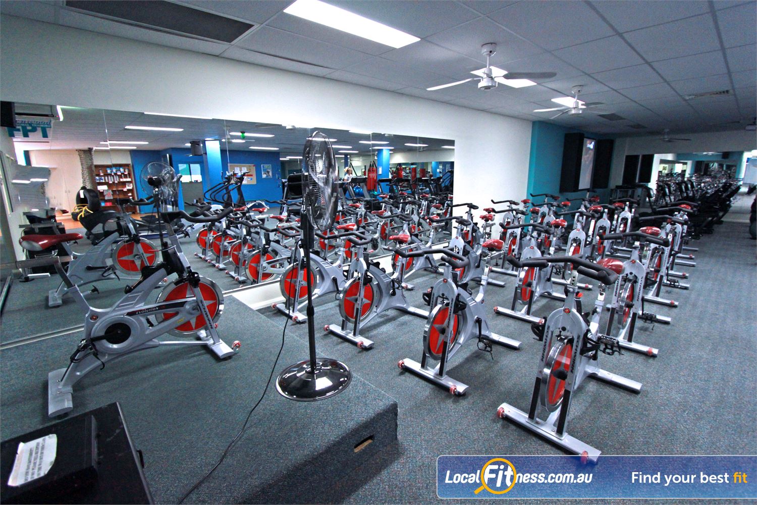 Fernwood Fitness Near Haywards Bay Dedicated Shellharbour spin cycle area.