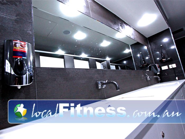 World Gym Adelaide Pristine and clean bathroom facilities in Adelaide.