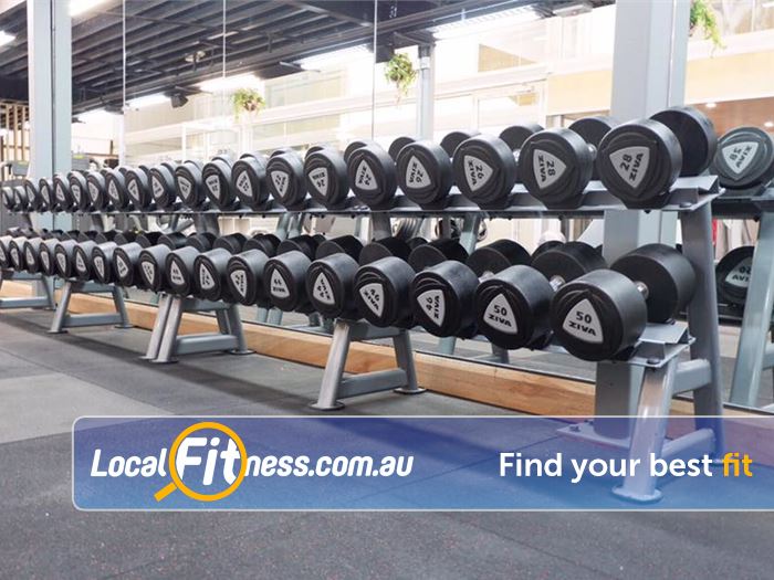 Trination Fitness 24/7 Near Zetland Fully equipped with dumbbells up to 50kg.