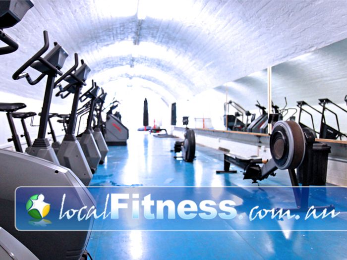 Doherty's Gym Near East Melbourne The cardio area opens to views of the Banana alley in Melbourne.