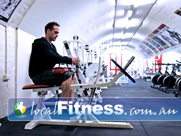 Doherty's Gym Melbourne Easy to use pin-loaded machines and heavy duty squat racks.