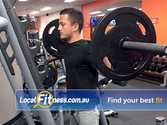 Stepz Fitness 24/7 Near North Epping Heavy duty power racks perfect for squats.