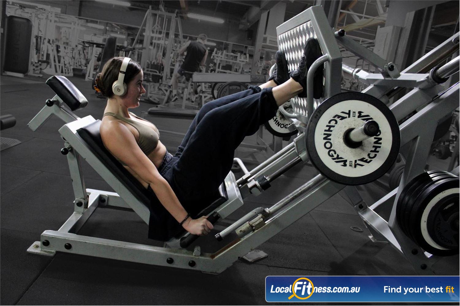 Muscle & Body Shape Gym Prahran Heavy duty plate-loading machines to help build muscles.