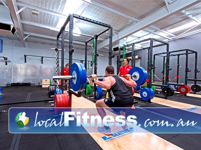 Genesis Health + Fitness Bentley 8 platforms in our Olympic lifting area.