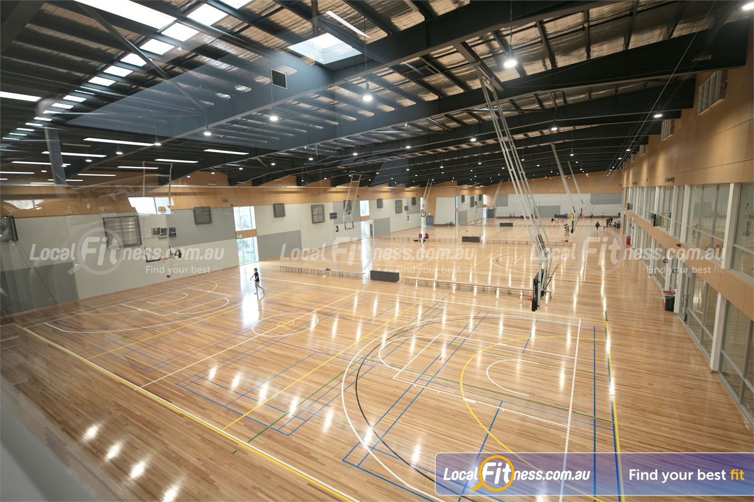 Diamond Valley Sports and Fitness Centre Greensborough The Greensborough Stadium is equipped for the popular team sports such as volleyball.