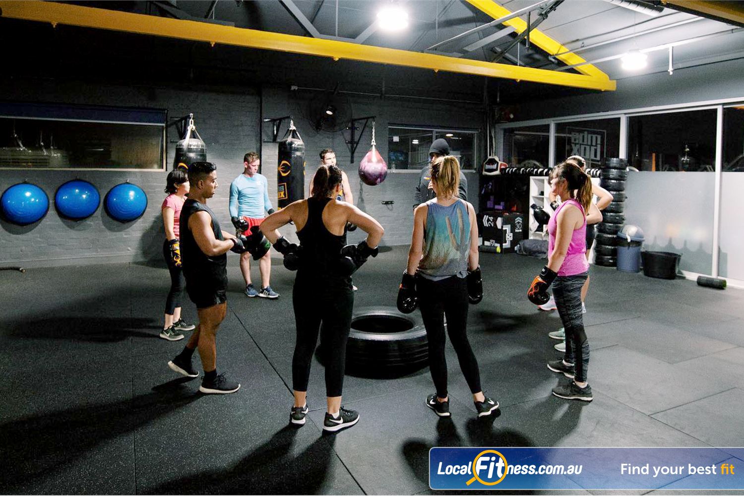 Muscle & Body Shape Gym Prahran The fully equipped Prahran boxing area.