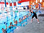 Aqua on the Move - Aerobics in the pool. Top form of exercise with no
